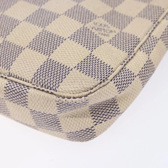 LOUIS VUITTON Damier Azur Pochette Accessoires Pouch N51986 LV Auth 138756 - Picture 4 of 16